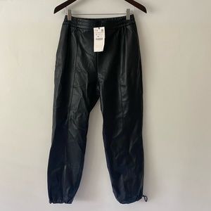 BNWT Zara Leather joggers
